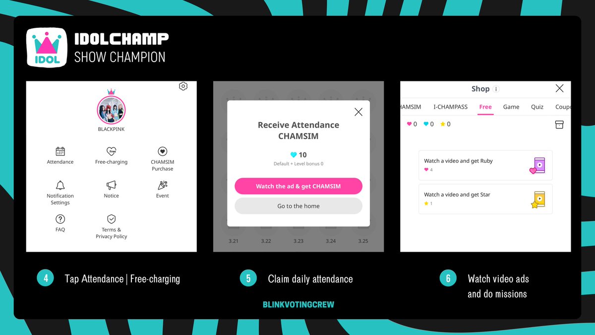 📳 IDOLCHAMP (💙/❤️)

📣 Kindly COLLECT Chamsims to prepare for the SHOW CHAMPION voting!

TUTORIAL:
→ tinyurl.com/yz9fkzdu

ME BY JISOO D-DAY
#MEetingJISOOToday
#FLOWER #JISOO <a href="/BLACKPINK/">BLACKPINKOFFICIAL</a>