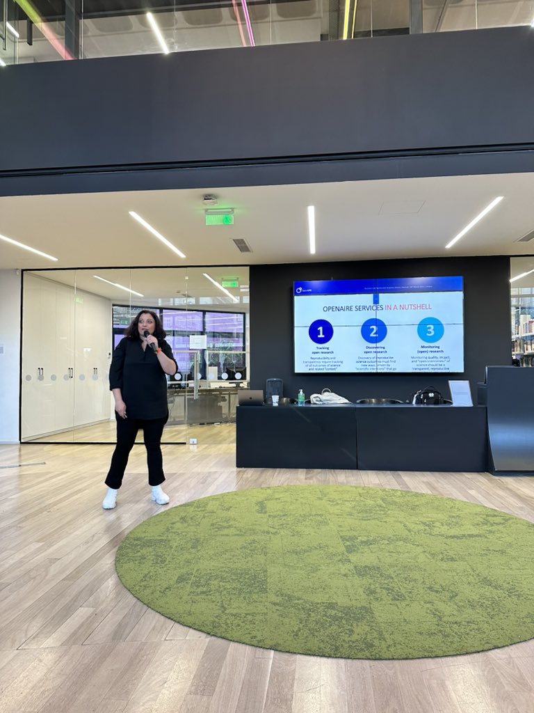 lpispir's tweet image. @OpenAIRE_eu Portfolio Manager @PNiki1 is presenting #OpenAIRE_Services and the added value they provide to #OpenScience in leveraging business intelligence at the @BCA_COLLEGE Business Intelligence and analytics meetup