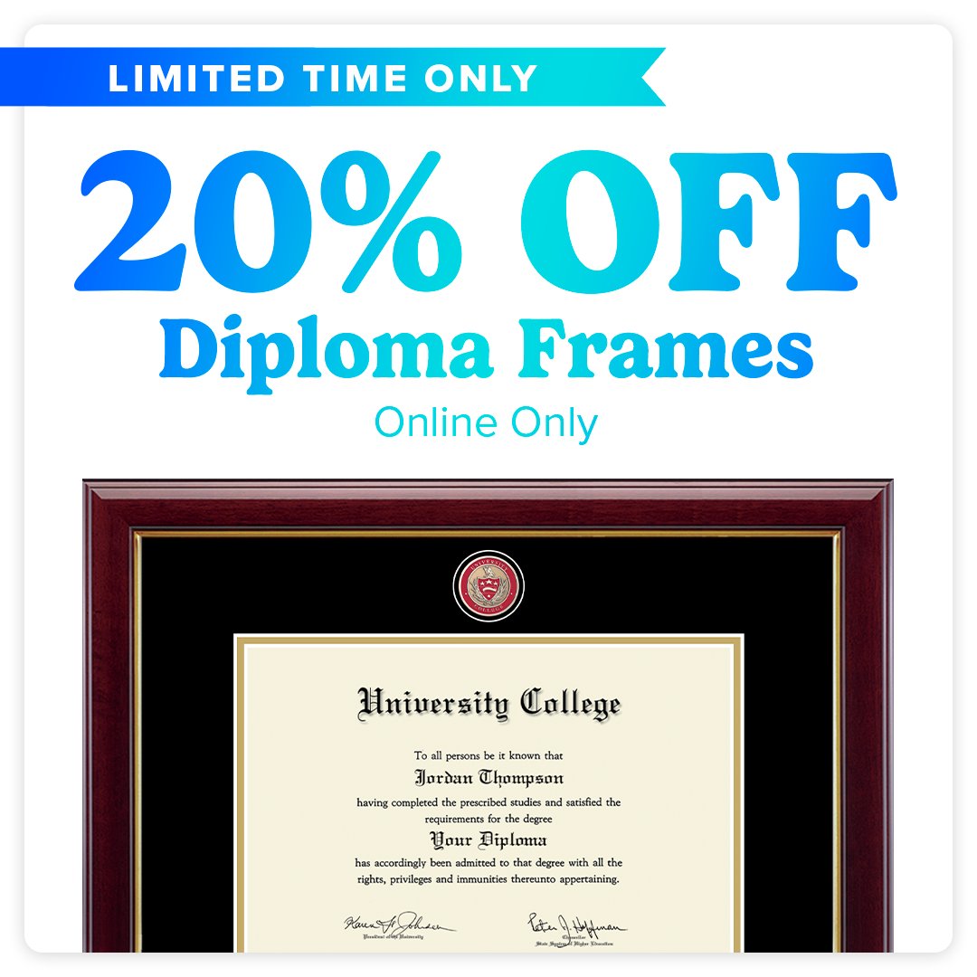 Barnes & Noble Charlotte is running a limited time only 20% off diploma frames sale! 🎓 Offer ends April 5 and is online only. #CLT #UNCCharlotte