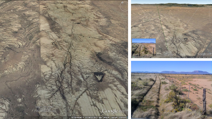 soil4climate's tweet photo. According to @GeorgeMonbiot, Holistic Planned Grazing (HPG) doesn't work. We guess @googleearth didn't get the memo (pics of the Kroon family farm, early HPG adopters, Karoo, https://t.co/Kfx1TLHB3f, both on ground and from sat.). @guardianeco @AllanRSavory @WFP What say u? @WHO https://t.co/dikpBSbcHn