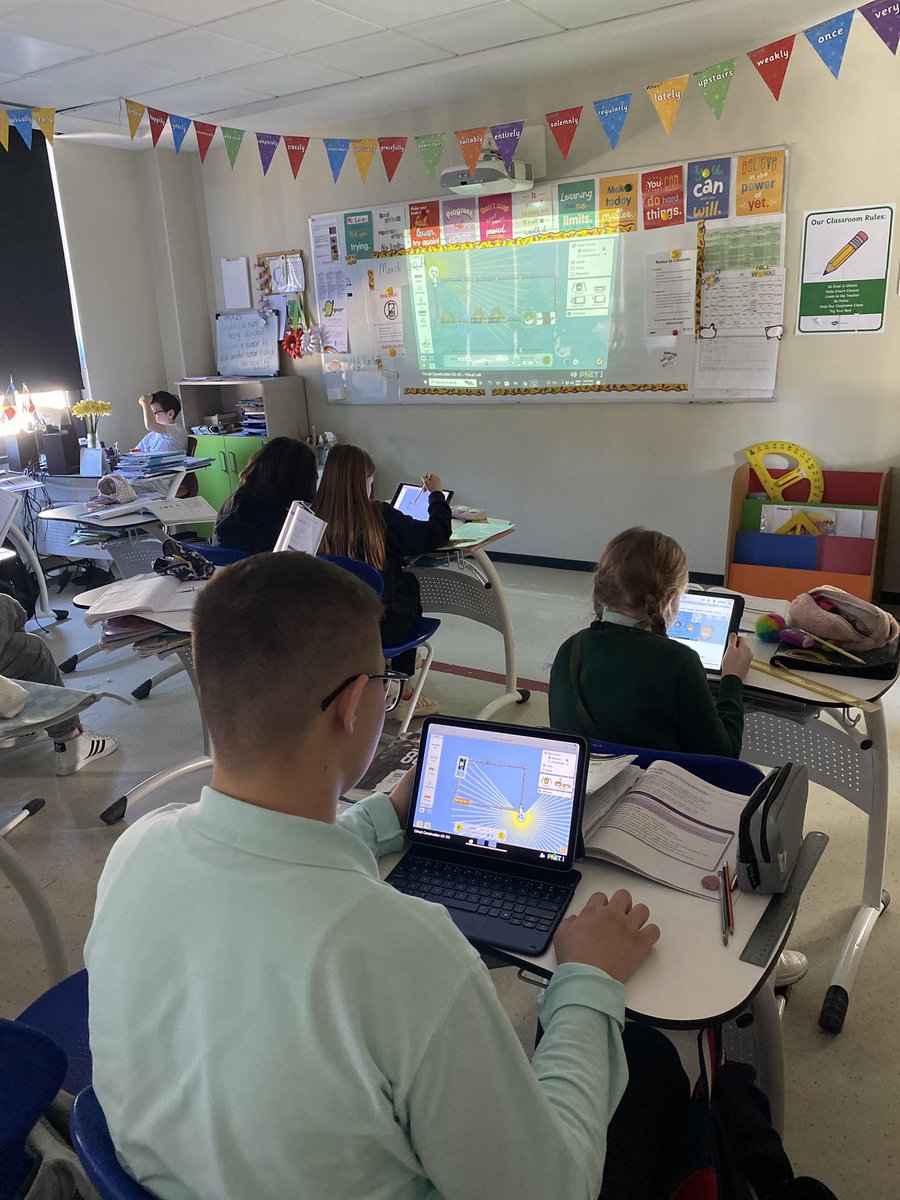HIS_larisamirza's tweet photo. Just had a blast with my @CambridgeInt #science #year6 @HIS_Moldova students exploring #circuits using @PhETsims We learned how to make #series and #parallelcircuits and had a lot of fun experimenting with different components #STEMeducation #ScienceClass https://t.co/99hIbEbTq6