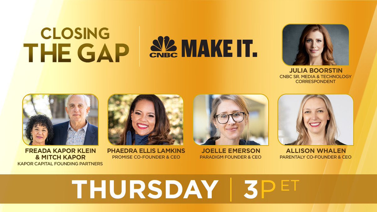 Promise (@promisehq) on Twitter photo Don’t miss <a href="/PromiseHQ/">Promise</a> co-founder and CEO <a href="/phaedrael/">Phaedra Ellis-Lamkins</a> live on <a href="/CNBCMakeIt/">CNBC Make It</a> today at 3:00 pm ET. Looking forward to her discussion with <a href="/TheRealFreada/">Freada Klein</a> @mkapor and others about #ClosingTheEquityGap
To watch live: youtu.be/9XfY27dfVDQ Don’t miss <a href="/PromiseHQ/">Promise</a> co-founder and CEO <a href="/phaedrael/">Phaedra Ellis-Lamkins</a> live on <a href="/CNBCMakeIt/">CNBC Make It</a> today at 3:00 pm ET. Looking forward to her discussion with <a href="/TheRealFreada/">Freada Klein</a> @mkapor and others about #ClosingTheEquityGap
To watch live: youtu.be/9XfY27dfVDQ