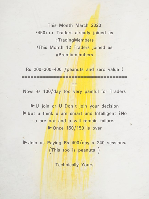 CHARTISKING's tweet image. Only for 150 Traders (125/150 joined)😋
•Join us for 300 Tradingsessions as TradingMember 
•From 31st Mar 2023 till July 2024
•300 TS x Rs 130/day !
•+One #FreeSeminar +1 #Webinar u will able to attend 
•Stocks/Futures /Commodities

IamAnirudhSethi@Gmail.com🐈‍⬛