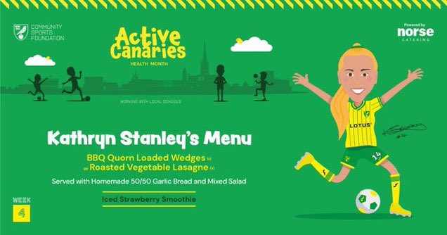 What a finish! The last of our <a href="/norsecatering/">Norse Catering</a> <a href="/NorwichCityFC/">Norwich City FC</a> special lunches. This week was Kathryn Stanley’s roasted veg lasagne/quorn loaded wedges #healthyschools #HealthyEating
