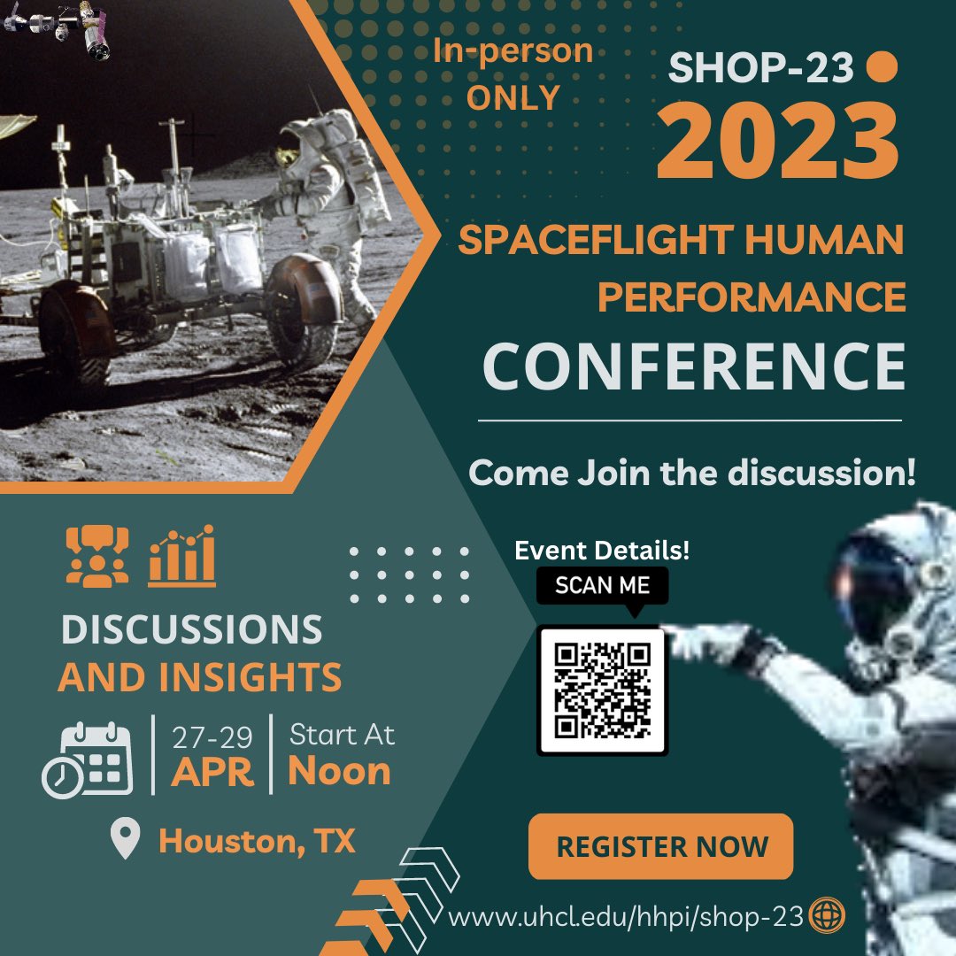 CoreyTwine's tweet photo. Learn from industry leaders and make valuable connections for your future career. Secure your spot now: https://t.co/5Clva7qdQw #UHCL #FutureAstronauts #SpaceExploration #HumanPerformance #NASA #TRISH https://t.co/NQM0ZBGE49