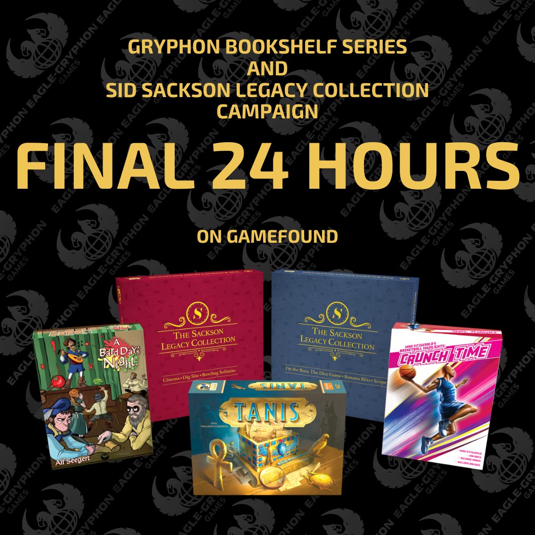 EagleGryphon's tweet photo. Don't miss out!
https://t.co/fYI3ZxIUeD
#eaglegryphongames #eaglegryphon #mikefitzgerald #philwalkerharding #alfseegert #sidsackson #gamefound2023 #gamefound #crowdfunding2023 #crowdfunding #gryphonbookshelfseries https://t.co/rDZEQP7ln4