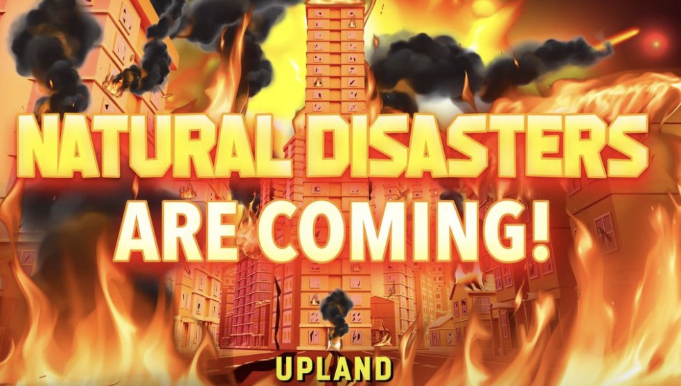 UplandMe's tweet photo. As Upland continues to grow, we are constantly looking for ways to make the metaverse feel more dynamic and alive. We’re excited to announce that the next feature in support of these efforts will be randomly occurring Natural Disasters! When disaster strikes, it will be on the Upland community to work together to literally rebuild the world
MORE: https://t.co/7CBbneeh2u