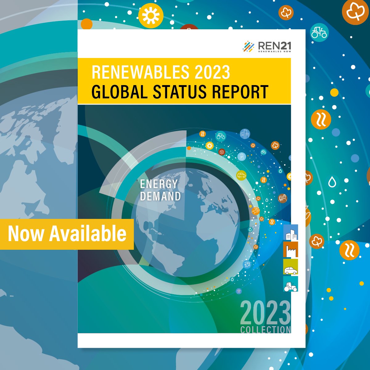 REN21's tweet photo. EXCITING NEWS: #GSR2023 Collection: Energy Demand Modules just launched! You can now explore the latest data and trends on #renewables development in energy demand sectors through the report and an interactive microsite:

https://t.co/6ktBziQa3H https://t.co/6QWwyKtpYx