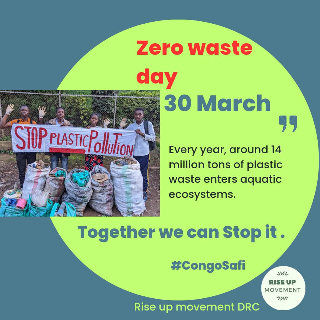 leon_mugisho's tweet photo. #ZeroWasteDay Gives us an opportunity to reflect on the management of millions of tons of waste, especially plastic waste. Let's fight against waste for a healthy environment.
#CongoSafi #wastemanagement
@vanessa_vash @Riseupmovt https://t.co/mkBd6XkGZn