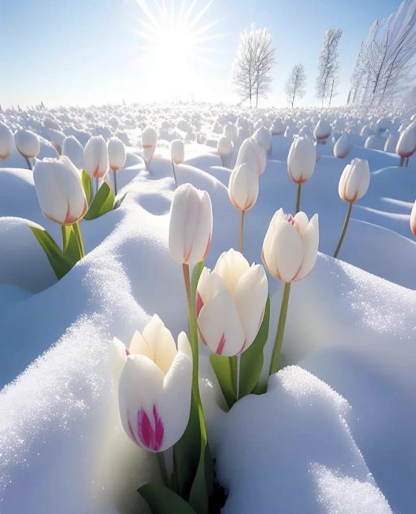 Gaamuk's tweet photo. You have seen tulips in spring. But tulips in winter are an entirely different feeling #flowerlove https://t.co/mZZu972mXY