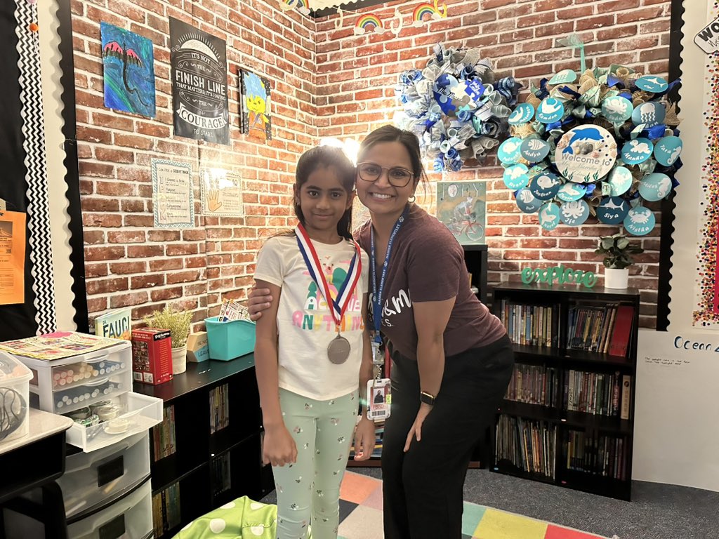 CVME_Huskies's tweet photo. Mrs. Maredia is so proud of her student Aadya for winning 3rd place in the @FortBendISD district science fair! Way to go! https://t.co/GobZMtE2Bh