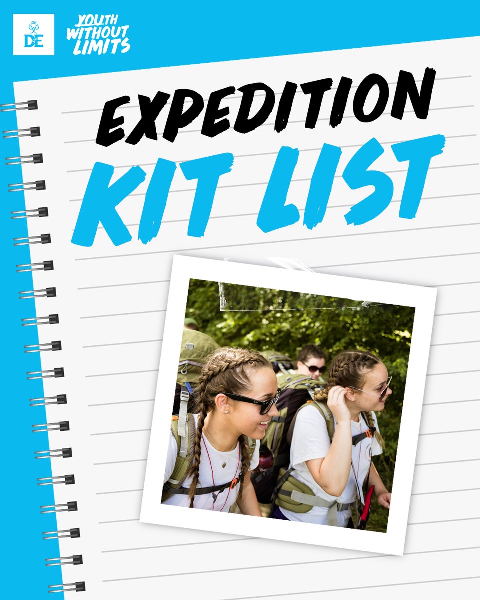 Need some new expedition kit? Stuck for ideas? 🤔 Check out our #DofE Recommended Kit List!

bit.ly/3yrHZ4Z