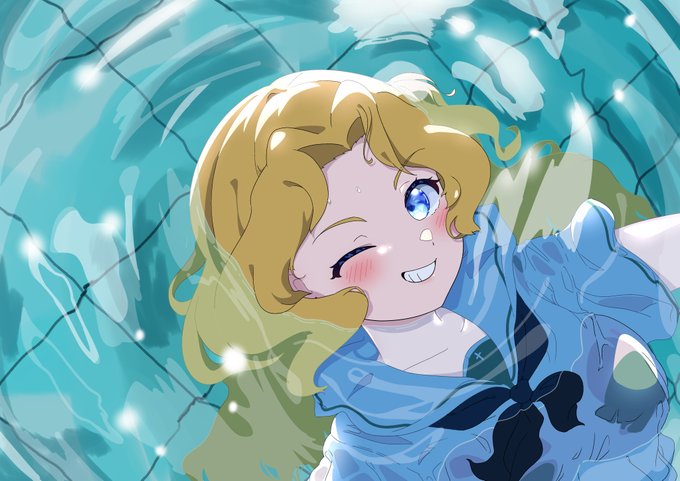 ケイさんと偵察デート2 
「プール最っ高～!え、着替え?問題ナッシング♪」
#garupan 