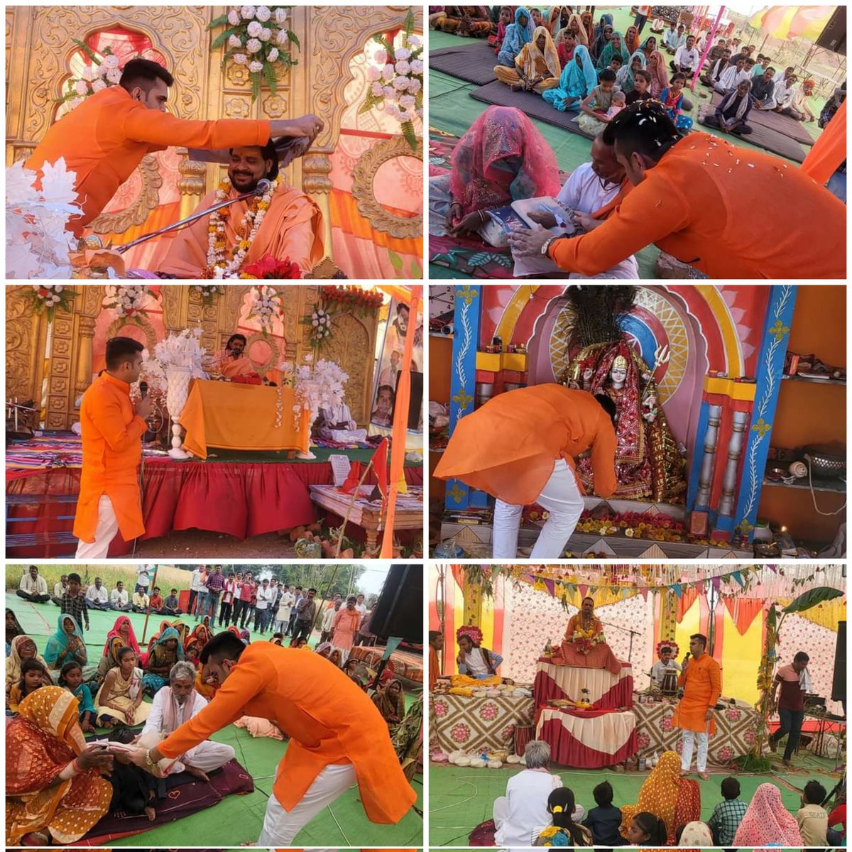 BHARGAVABHISHEK's tweet photo. क्षेत्र में चल रही #भागवत #कथा एवं #श्रीराम_जन्मोत्सव #चलसमारोह में शामिल होकर #धर्म लाभ प्राप्त किया। https://t.co/6LWqibavDT