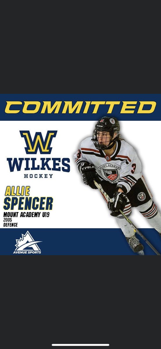 Congratulations to my sister Allie on committing to play NCAA hockey at Wilkes University! #gocolonels