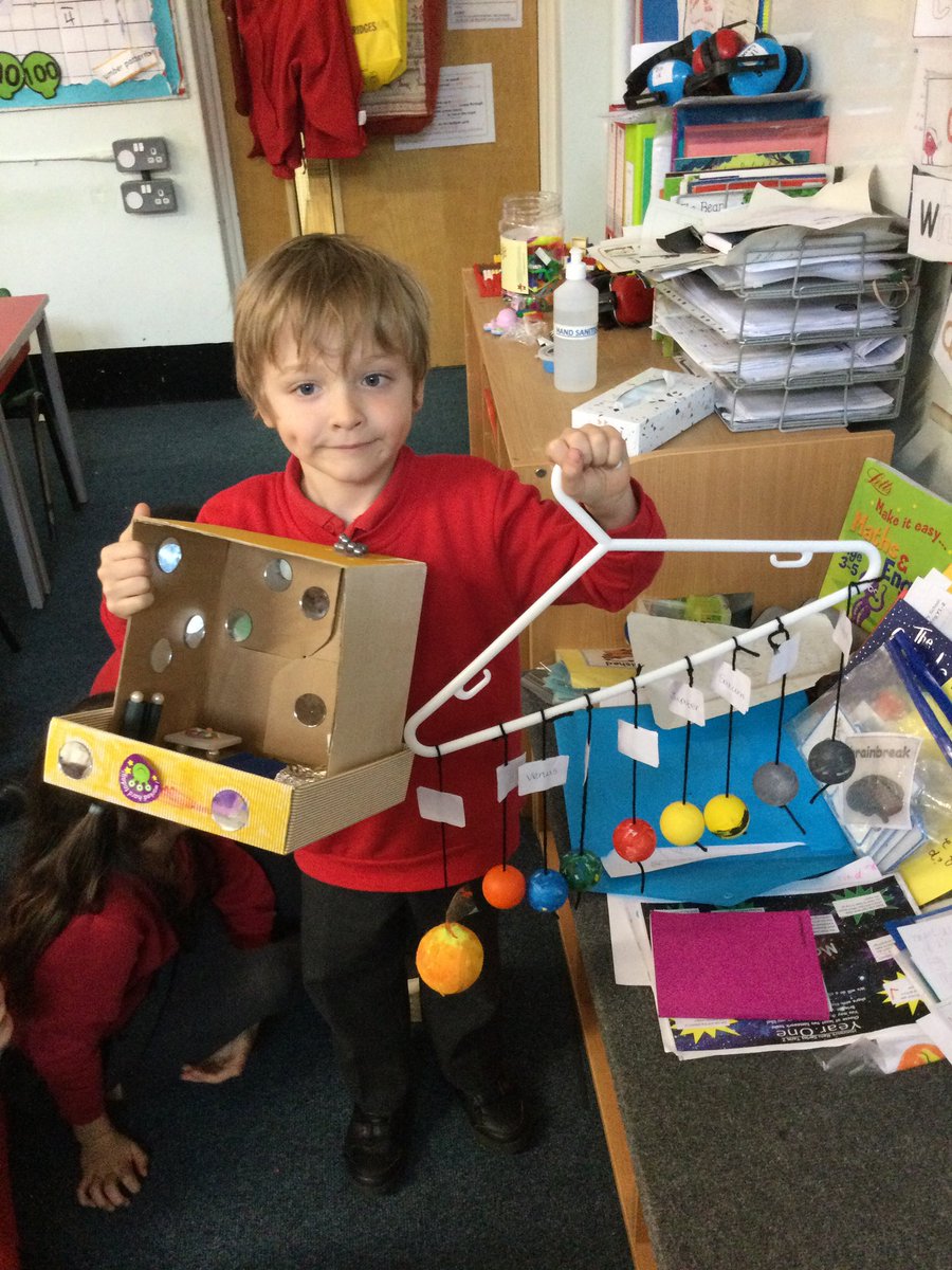 ParkViewPV's tweet photo. Children in 1K enjoyed participating in our termly show and tell of homework from the homework menu. The children worked really hard on their space homework. Well done! #PVScience https://t.co/ddhLh33Vez