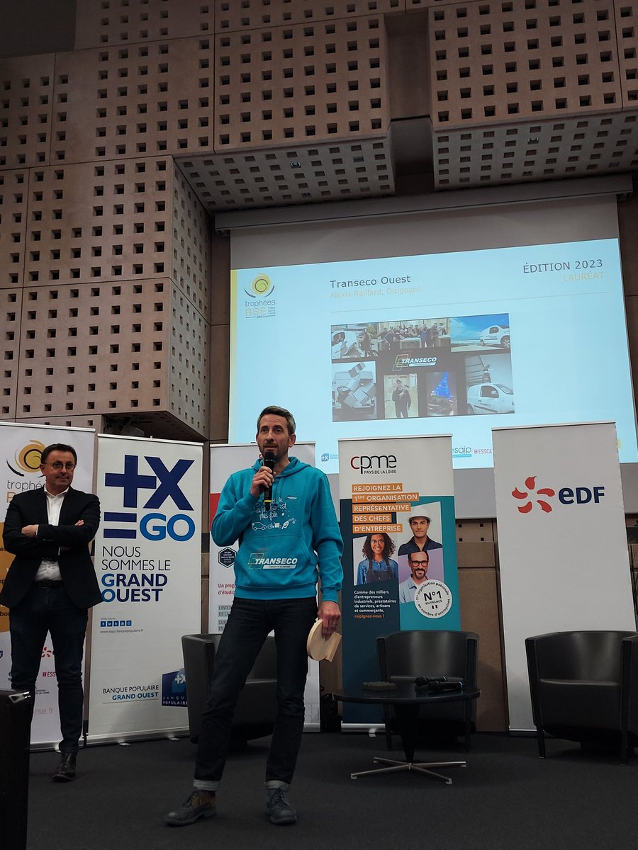 🔴 En direct - Transeco Ouest est le premier lauréat des #TrophéesRSE2023 - Transeco est le spécialiste de la logistique urbaine légère 🚲