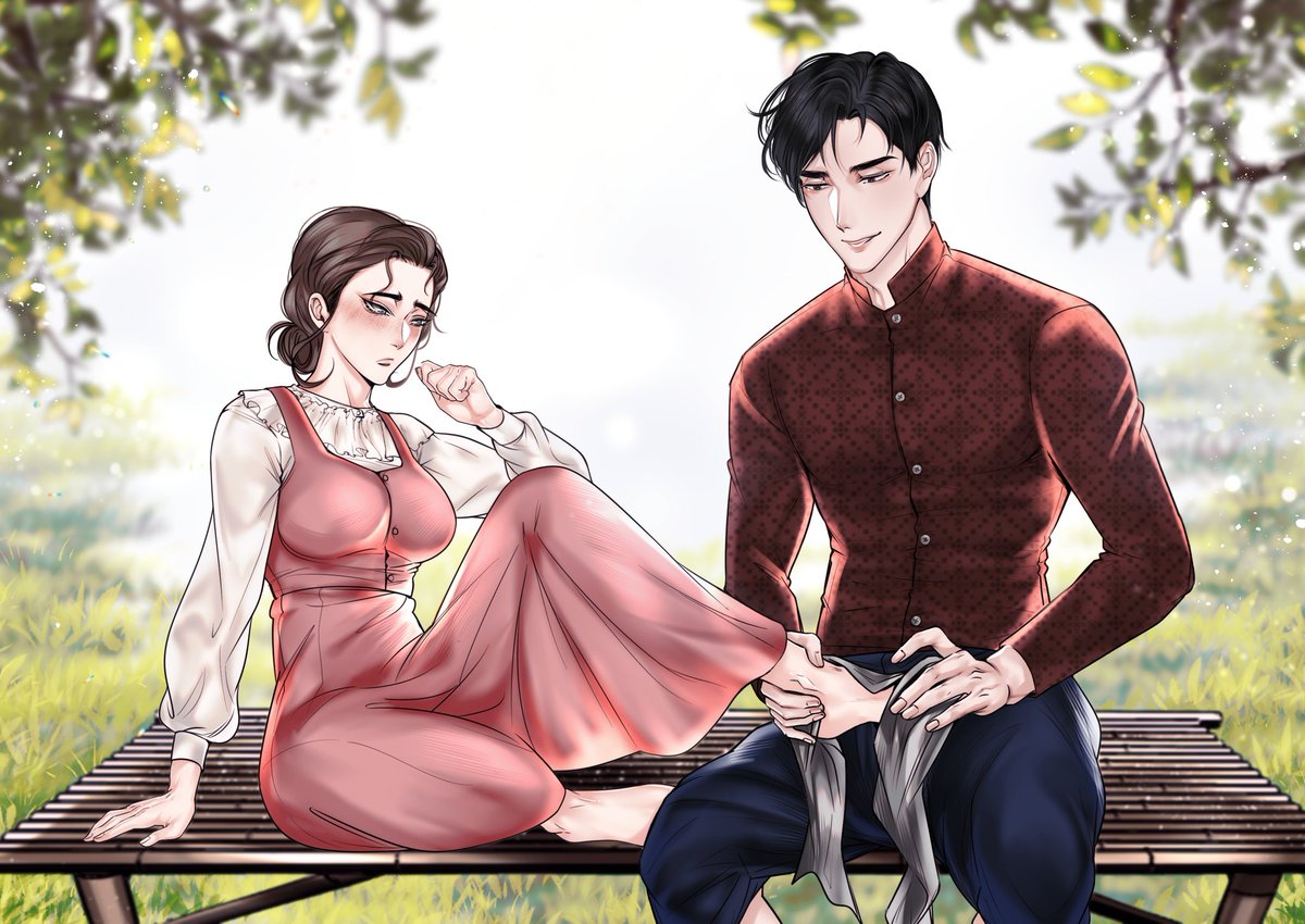 TWC_Thong's tweet photo. (เก็บตกโมเมนต์)

"ใครจักเข้าใจผิดก็ช่าง��ขาเถิด ฉันเป็นพี่จักต้องดูแลน้องย่อมถูกแล้ว"พูดไปมือก็ขยับผ้าพันเอวเช็ดไปด้วยจนเท้าของน้องน้อยสะอาด

💥 @Vanezza_twc 
Commission by Reizene https://t.co/rLsQINN7eh