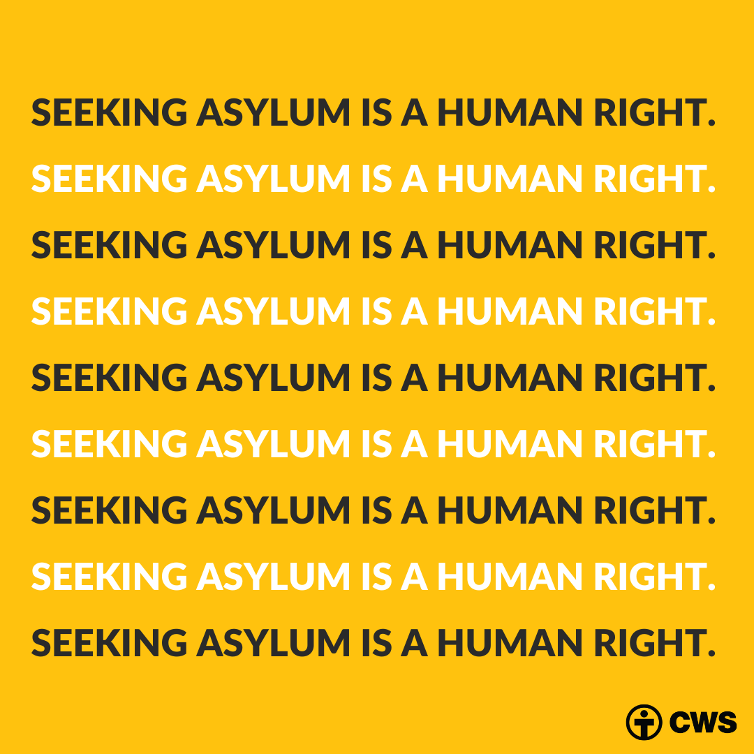 CWS_global's tweet image. 📢 Repeat after us: Seeking asylum is a human right.

Everyone deserves the chance to live a peaceful life. We’re proud to help those seeking asylum navigate their journey to safety.

 If you stand with asylum seekers and all displaced people, let us know in the comments below 👇