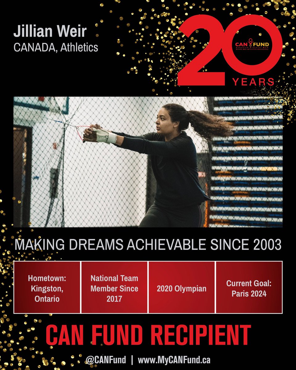CAN Fund has been impacting the lives of Canada's best athletic talent for 20 years and I’m proud to announce that I have their support for my upcoming 2023 season!! Thank you @CANFUND & @150women and all of their incredible donors for investing in my potential 🙏🏾🇨🇦✨