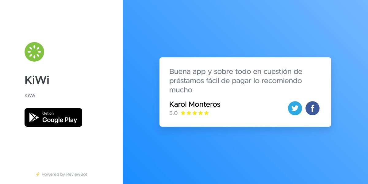 conKiWiMX's tweet photo. 5 Star Review: "Buena app y sobre todo en cuestión de préstamos fácil de pagar lo recomiendo ..." https://t.co/T6toI26bRt https://t.co/Oqfos5sO7j