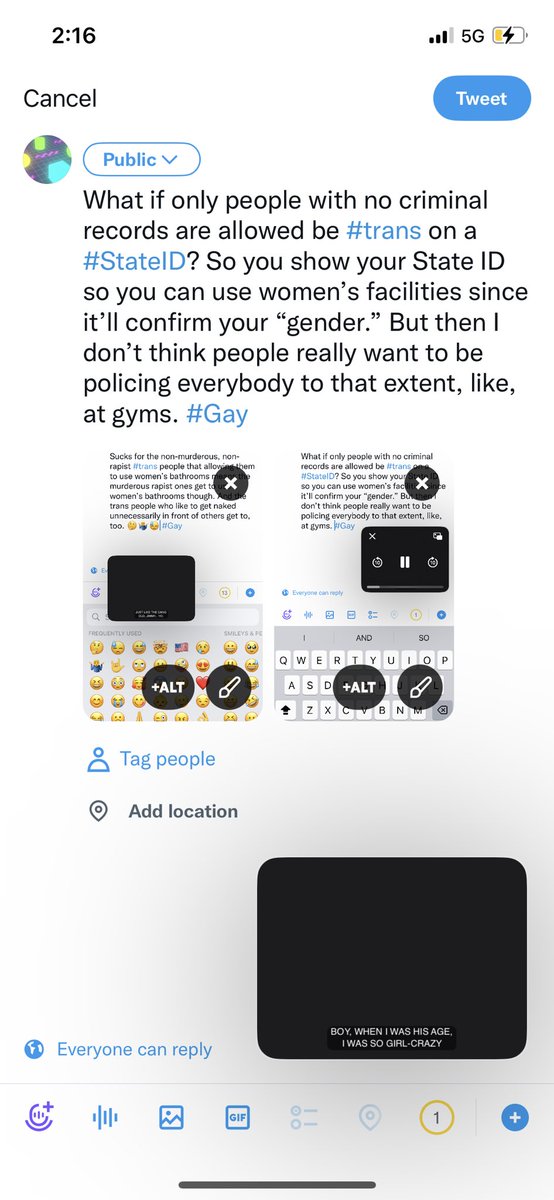 StrayTurtle's tweet image. What if only people with no criminal records are allowed be #trans on a #StateID? So you show your State ID so you can use women’s facilities since it’ll confirm your “gender.” But then I don’t think people really want to be policing everybody to that extent, like, at gyms. #Gay
