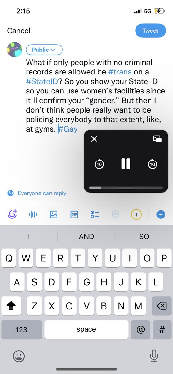StrayTurtle's tweet image. What if only people with no criminal records are allowed be #trans on a #StateID? So you show your State ID so you can use women’s facilities since it’ll confirm your “gender.” But then I don’t think people really want to be policing everybody to that extent, like, at gyms. #Gay