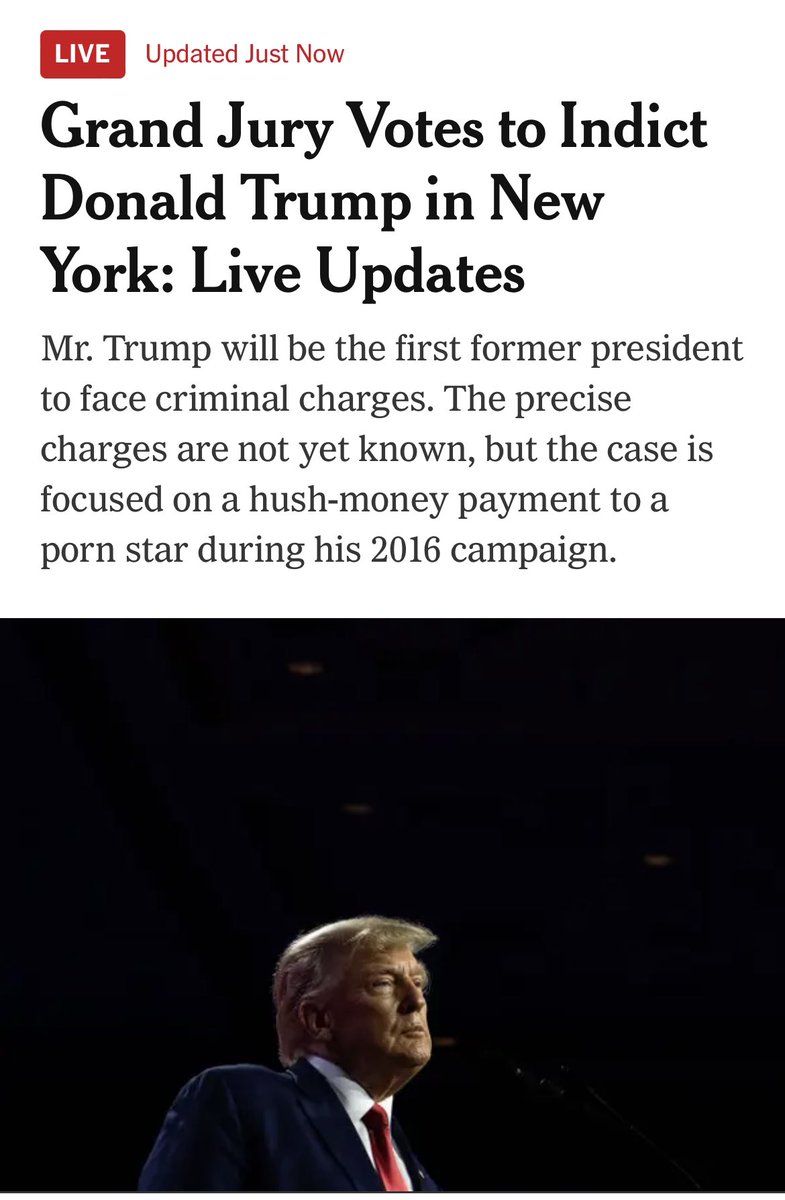 Breaking:  New York City Grand Jury has Indicted Trump.