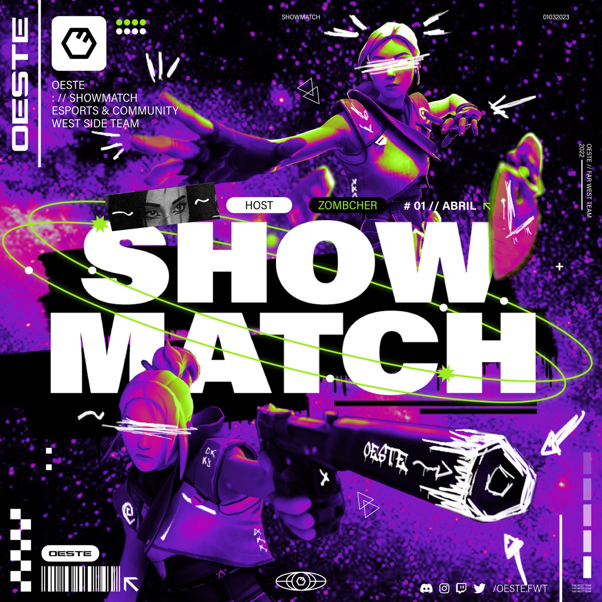 OesteFwt's tweet photo. Creadores de contenido 🔥1ro de ABRIL!!! La genia de @Zombcher nos trae un SHOWMATCH de locos!!! https://t.co/oV0biO02jt