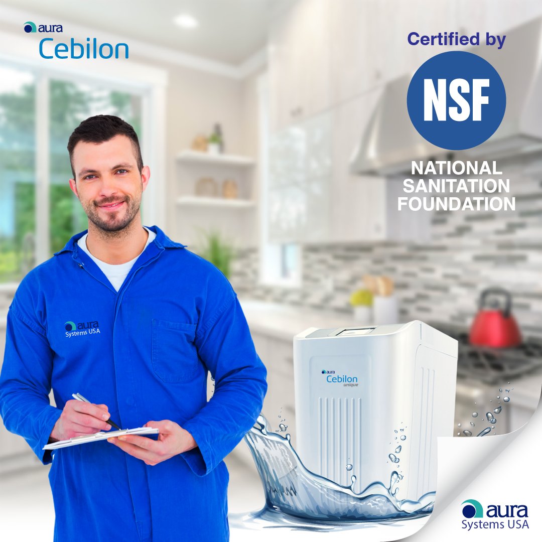 AuraAmericas's tweet photo. All hygienic parts of the Cebilon Water Purifier are certified by the NSF, National Sanitary Foundation of the USA.
Reach out to us for distributorship opportunities in US: info@aurasystems.us https://t.co/uAt7BmabWD
https://t.co/bHHMOHZ6ZQ
#cebilon #reverseosmosis #aura https://t.co/azpbQEvx12