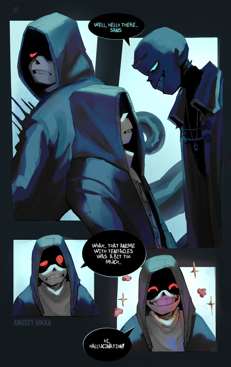 hikkacomic's tweet photo. His Story: Consequences 
Pg 57-58
           That was quick huh

#DustSans #undertaleAU https://t.co/EnbOF6isZe