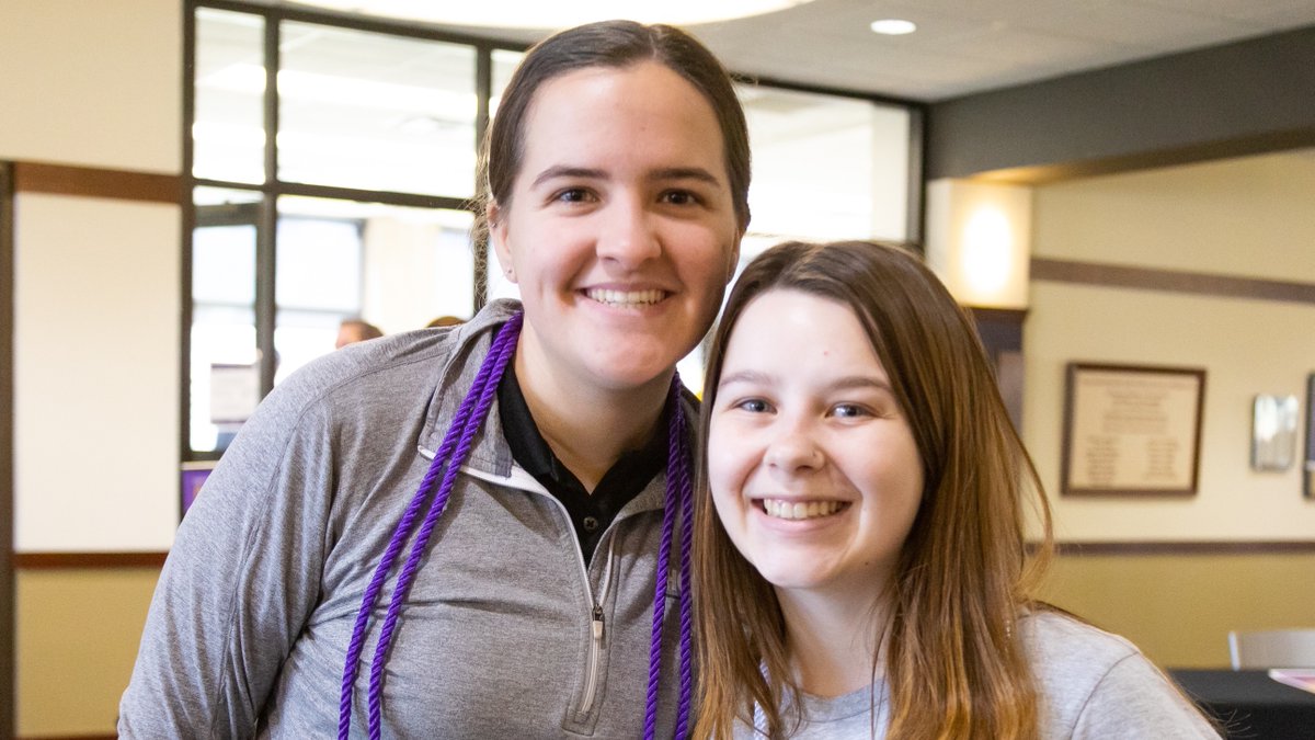 HoughtonUniv's tweet image. The Countdown to Graduation is ON! Seniors gathered today to pick up their cap and gown, meet with various offices from around campus, and spend some time together. It's getting real! 💜💛 
#44Days #Classof2023
#FEARLESS #GoHighlanders
