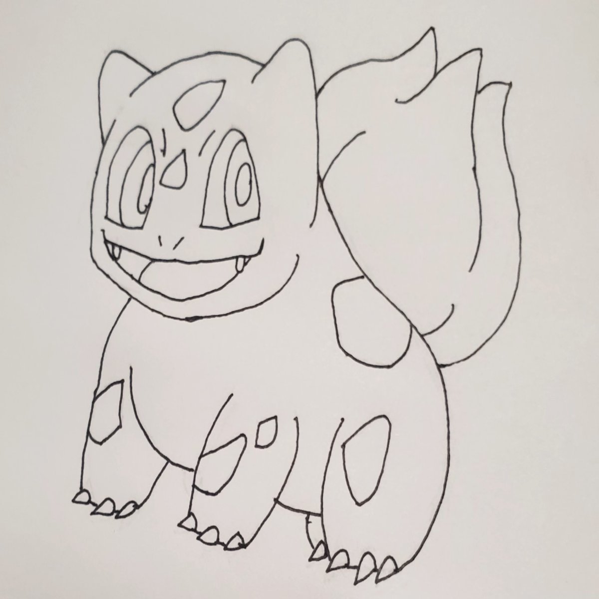 Ok so I've recorded myself drawing Bulbasuar and now I'll be going through it and writing down steps to how to do it. I think I've figured out a pretty simple way. It's really just 6 circles and 2 rounded triangles! 
#pokemon
#poketube
#poketuber