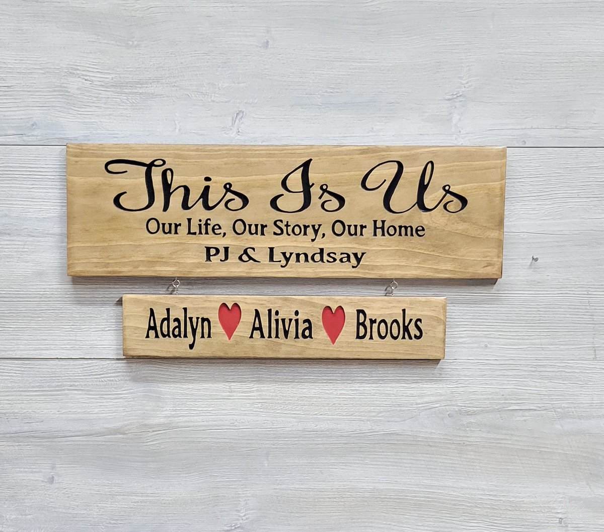 This is us Hand carved wooden sign with optional Kids - grand kids add on
#Thisisus #Farmhousewalldecor #Anniversarygift #Couplesgift #Cottagcoredecor #PFPWoodDesign #handcarvedsign