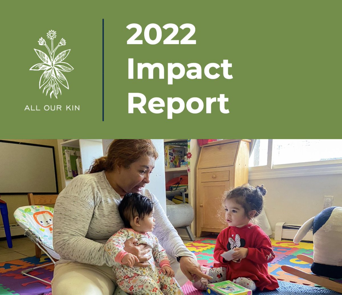 AllOurKin's tweet photo. We're feeling energized at All Our Kin! Take a look at our 2022 Impact Report, &amp; you'll see why. Grateful to our dedicated staff, skilled &amp; caring educators, &amp; supporters who make our many accomplishments possible!
Read here: https://t.co/nPBHD3QRge
#philanthropy #familychildcare https://t.co/9pvALdpwQN