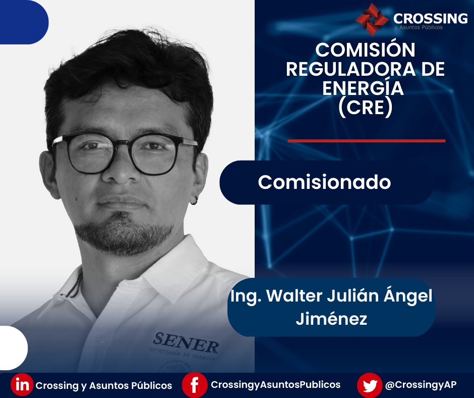 CrossingyAP's tweet photo. ⚠️🚨#ÚltimaHora

El día de hoy, el Pleno del @senadomexicano aprobó la idoneidad del Ing. @walter_julian como #Comisionado de la @CRE_Mexico, asimismo se realizó la toma de protesta. Concluirá su cargo el 31 de diciembre de 2030. https://t.co/82eJJ13o5C