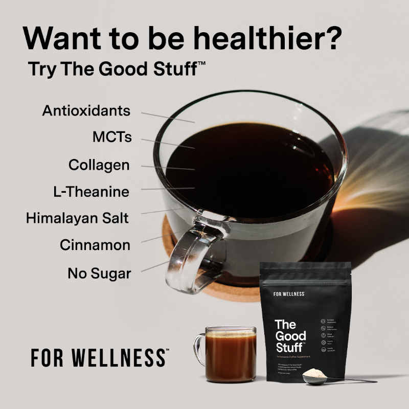 ForWellness's tweet photo. ☕️ Infuse your coffee with healthy ingredients that actually taste great

🛑 Stop loading your coffee with sugar and other unhealthy ingredients. 

👍 The Good Stuff™ will supercharge the natural benefits of coffee, boost energy, promote focus, and reduce the caffeine jitters.