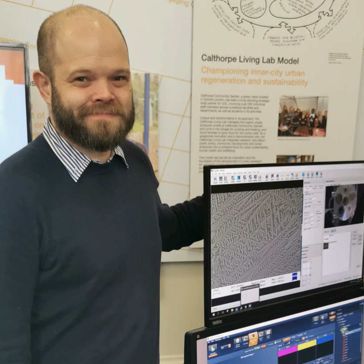 ArchSouthEast's tweet image. Technicians from @UCLarchaeology had a fascinating stand demonstrating Scanning Electron Microscopy and X-ray Microanalysis, and imaging tech for archaeological applications. 👀
#UCLTechShowcase @TechsatUCL