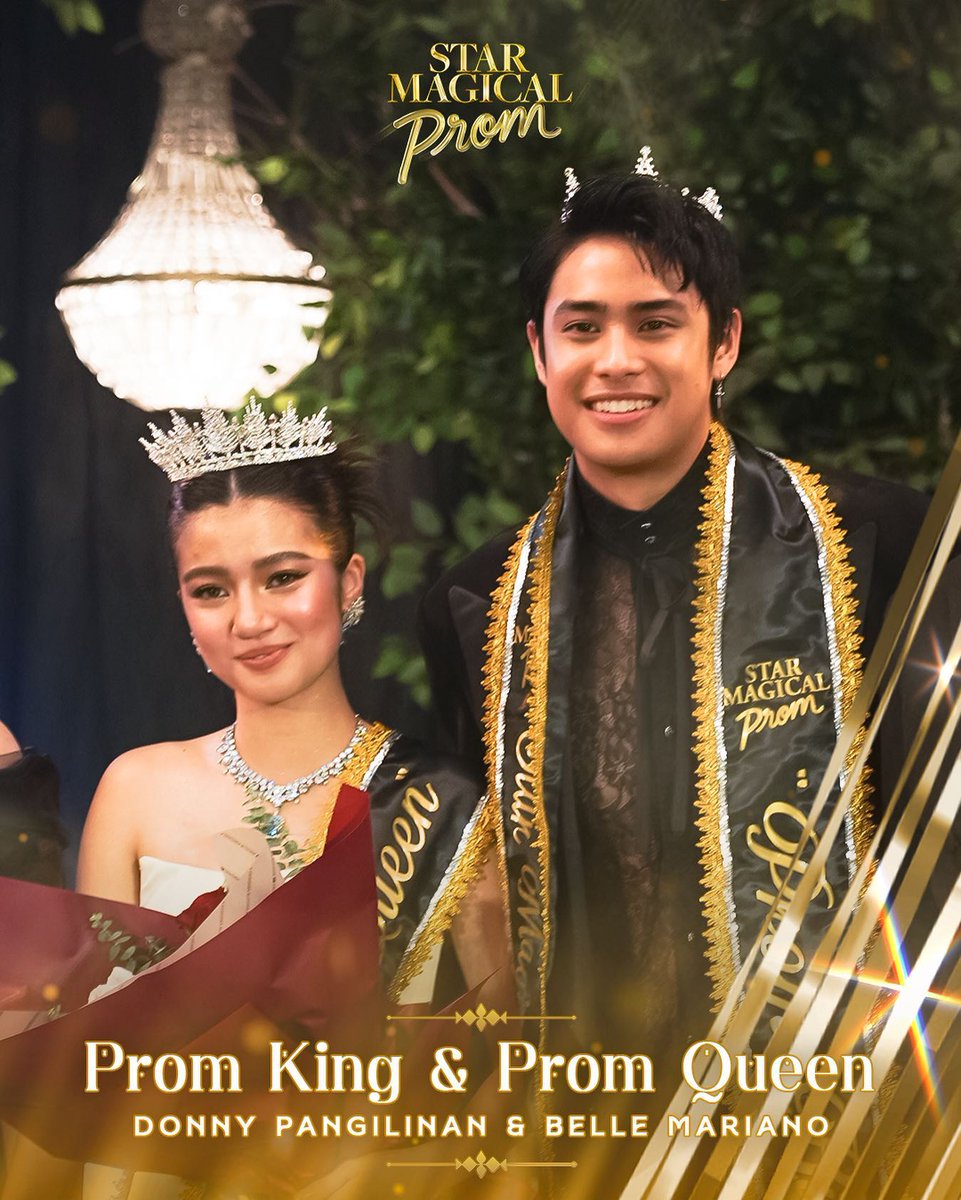 cinemabravoph's tweet photo. JUST IN: Meet the Prom Royalties of #StarMagicalProm. Congratulations! 👏💐  

👑 Prom King and Prom Queen: DONNY PANGILINAN and BELLE MARIANO

#DonnyPangilinan #BelleMariano #DonBelle 

📸: niceprintphoto via Star Magic https://t.co/oOcyTNWvXu