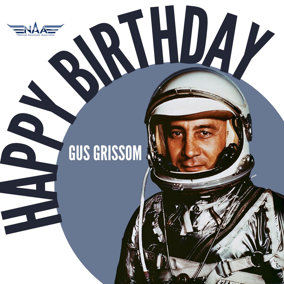 NatlAero's tweet photo. Happy Birthday to Gus Grissom (1926-1967)🥳

Grissom was a member of the United States' first astronaut class, the second American to travel to space, and a recipient of the 1962 #CollierTrophy for "pioneering manned space flight in the United States." https://t.co/UiArg3gv1E