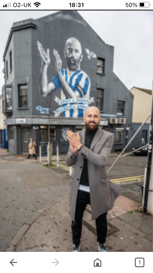 BigDeaksy's tweet image. The Bruno mural has been replaced  #bhafc