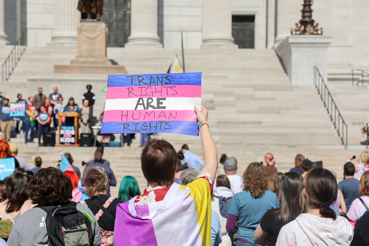 PROMOMissouri's tweet photo. "There are more of us than them." A statement made by many fighting for trans rights and proven yesterday at the Missouri State Capitol where 700 Missourians descended upon Jefferson City according to Capitol officals. We couldn't be prouder of our family. #ProtestForTransRights https://t.co/LXNr2zqzv3