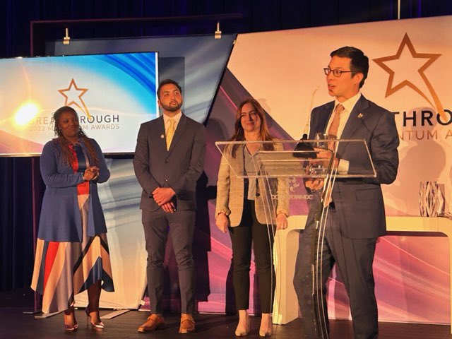 DMPEDDC's tweet photo. .@MayorBowser &amp; DMPED are honored to be recognized by @DowntownDCBID with the Momentum Award for Person of the Year 2022, for our work on DC’s Comeback Plan.
 
DC’s Comeback Plan shows our commitment to prioritizing DowntownDC’s vibrancy &amp; recovery.

➡️ https://t.co/81qDVZxtFB https://t.co/bQBZhlkA4i