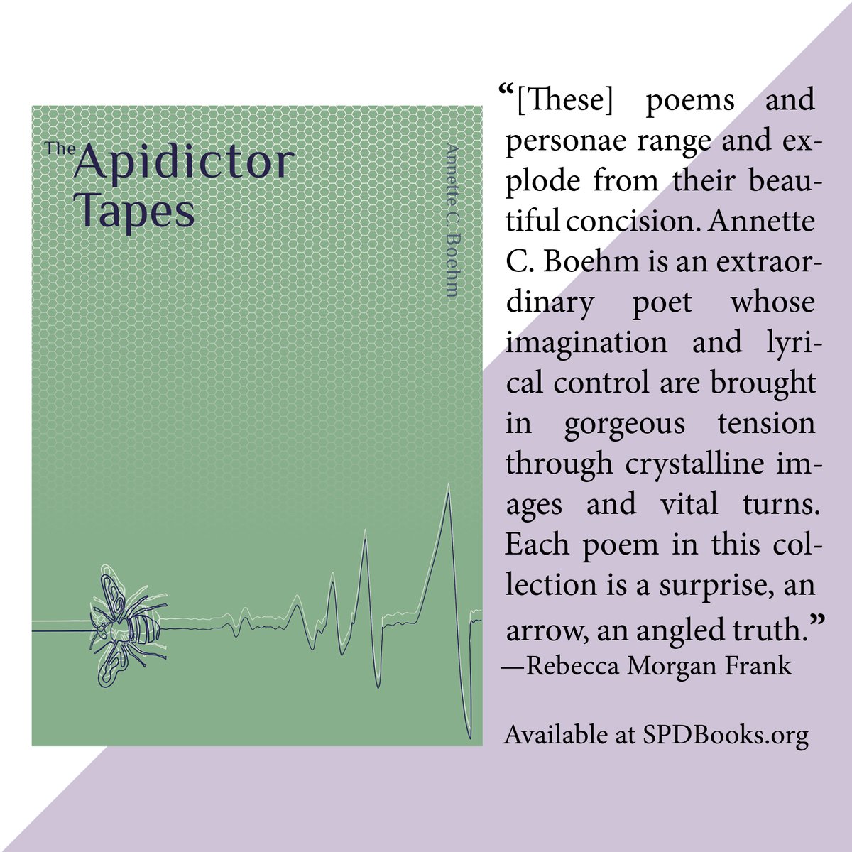This weekend marks the first birthday for Annette C. Boehm’s The Apidictor Tapes. Happy one year since pub day! spdbooks.org/Products/97808…