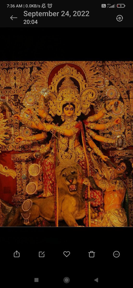NehaSharma9723's tweet photo. ॐ जयंती मंगला काली भद्रकाली कपालिनी
दुर्गा क्षमा शिवा धात्री स्वाहा स्वधा नमोऽस्तु‍ते । https://t.co/qTVfqqTZGq