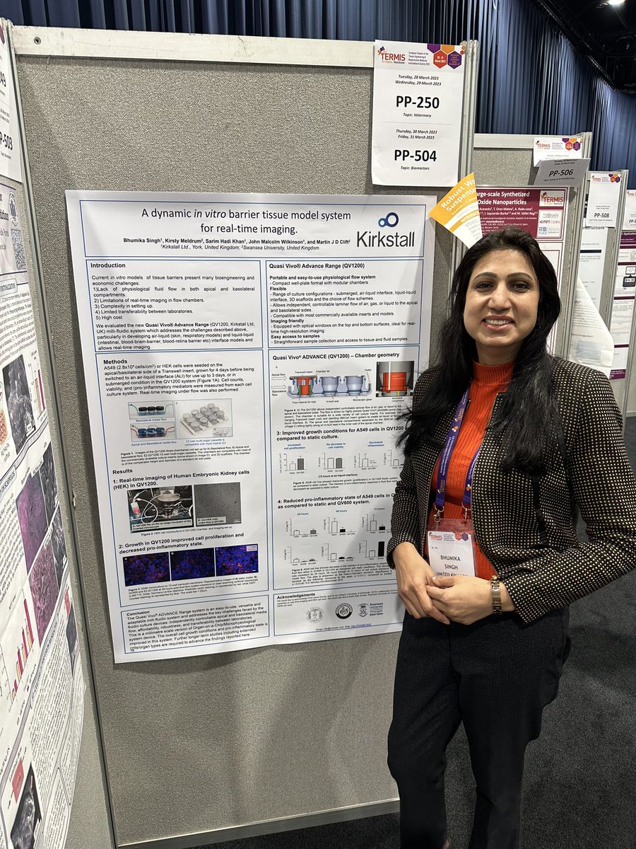 Our poster is up @EuTermis in #Manchester today and tomorrow. Thanks to all who stopped by for interesting discussions #bioreactors #perfusion #invitro #3dcellculture #happening