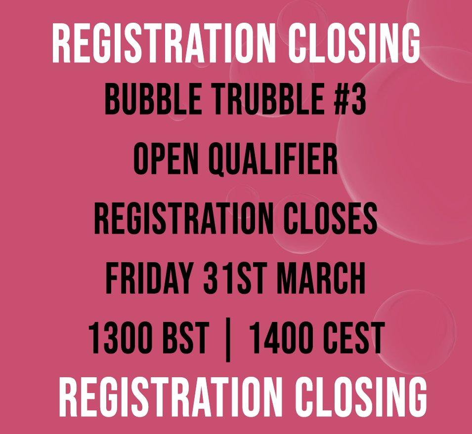 Muntz On Twitter Bubble Trubble 3 Open Qualifier Is TOMORROW muntz-on-twitter-bubble-trubble-3-open-qualifier-is-tomorrow