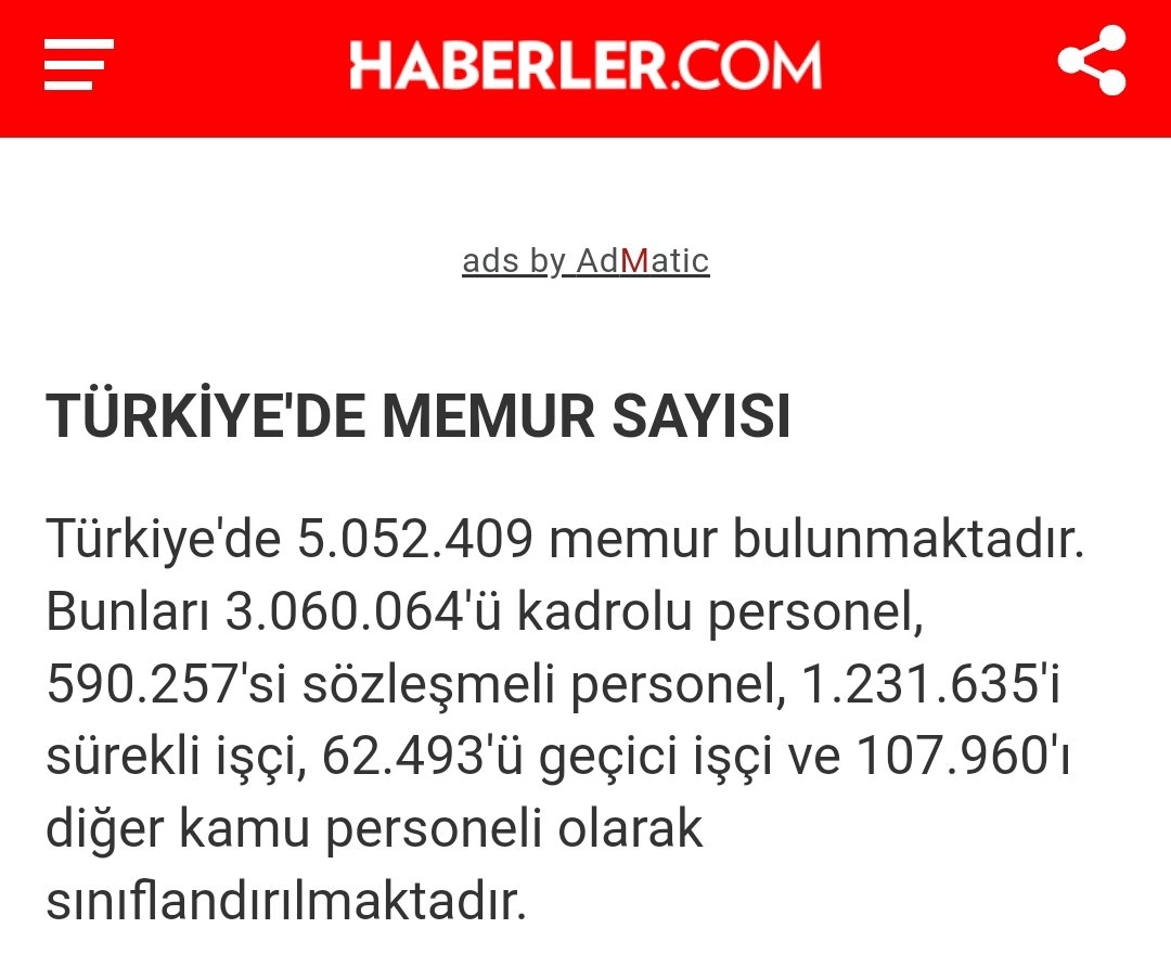 Türkiye'de bakın 5 milyon memur var. Ne iktidar ne muhalefet memur için tek kelime etmiyor. Seçime 2 aydan kısa süre var. Nasıl bu kadar unutulabiliriz? 
#HerşeyeZamMemuraGam