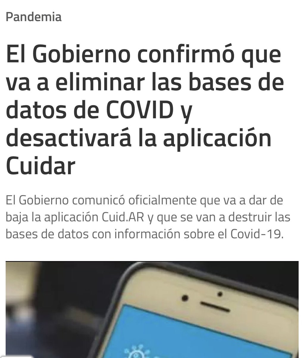Las personas que han recibido inyecciones Covid 19 deberán imprimir las constancias de su vacunación porque él gobierno las va a borrar. De no contar con ellas no podrán accionar contra los responsables penalmente por las secuelas padecidas o que se presenten. A copiar
