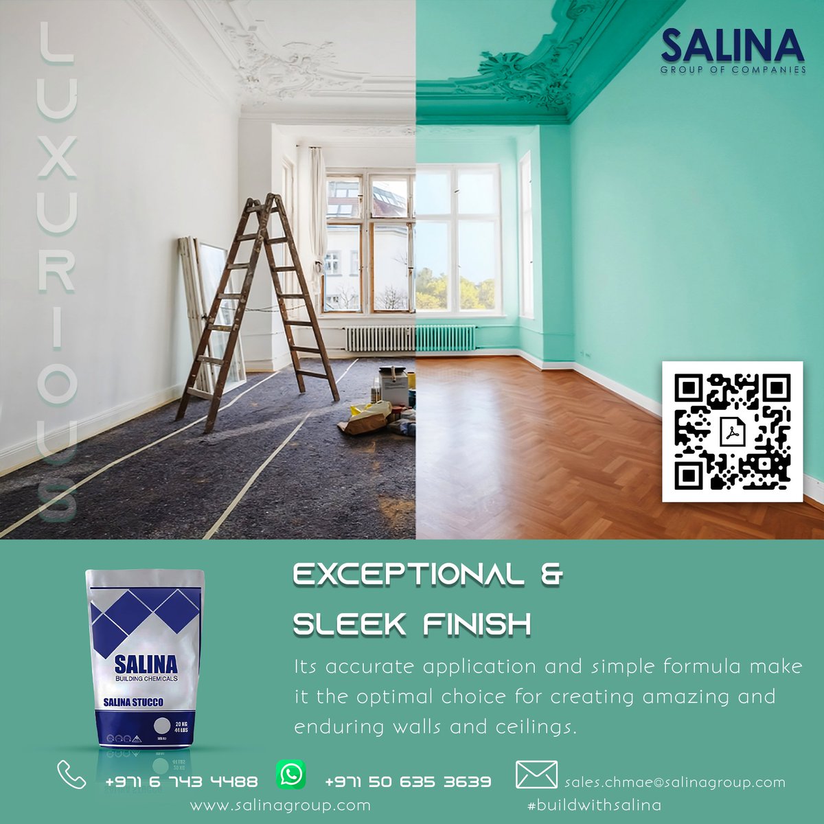 salinagroup_'s tweet image. Contact us today to learn more about Salina Stucco and how it can take your project to the next level. 
#buildwithsalina #salinagroup #uaemedia #uaeishome #wallartdecor #exceptionallybeautiful #exceptionallifestyles #sleeklooks #finishedstrong #finishthelook